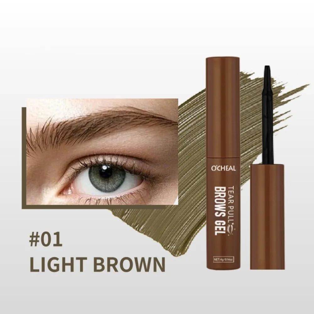 Waterproof Semi-Permanent Eyebrow Tint Gel - Peel-Off Brow Makeup, Natural & Smudge-Resistant