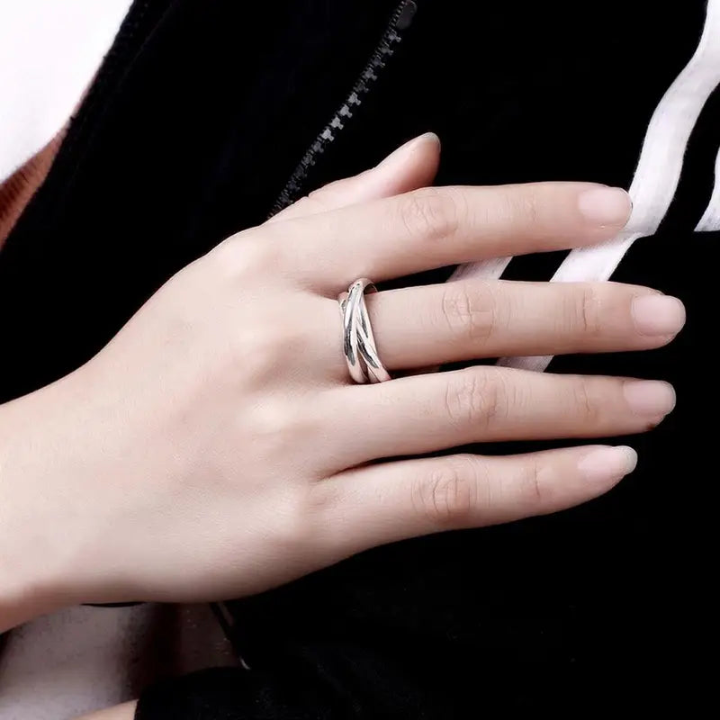Sterling Silver Three-Ring Set for Women - Fine Jewelry Wholesale