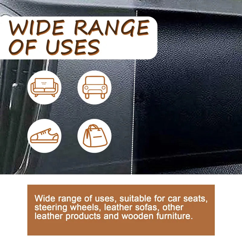 Leather Repair Wax for Car Sofa Shoes - Scratch & Crack Filler, 80g