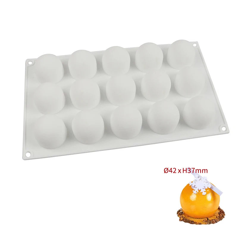 3D Sphere Silicone Mold for Mousse Cake Baking Chocolate Truffles French Dessert