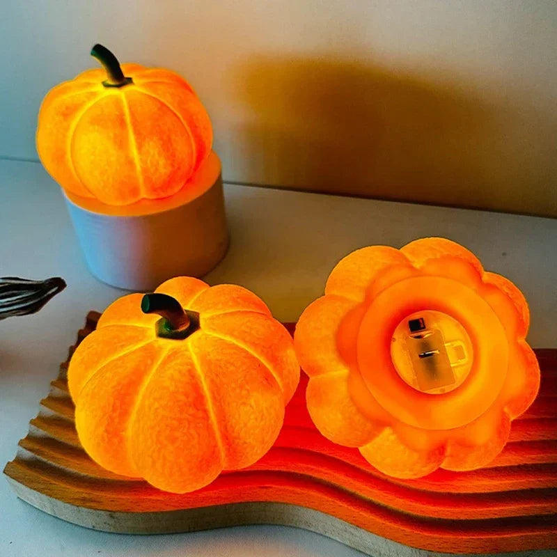 Halloween Pumpkin LED Night Light Battery Powered Kids Bedroom Decor