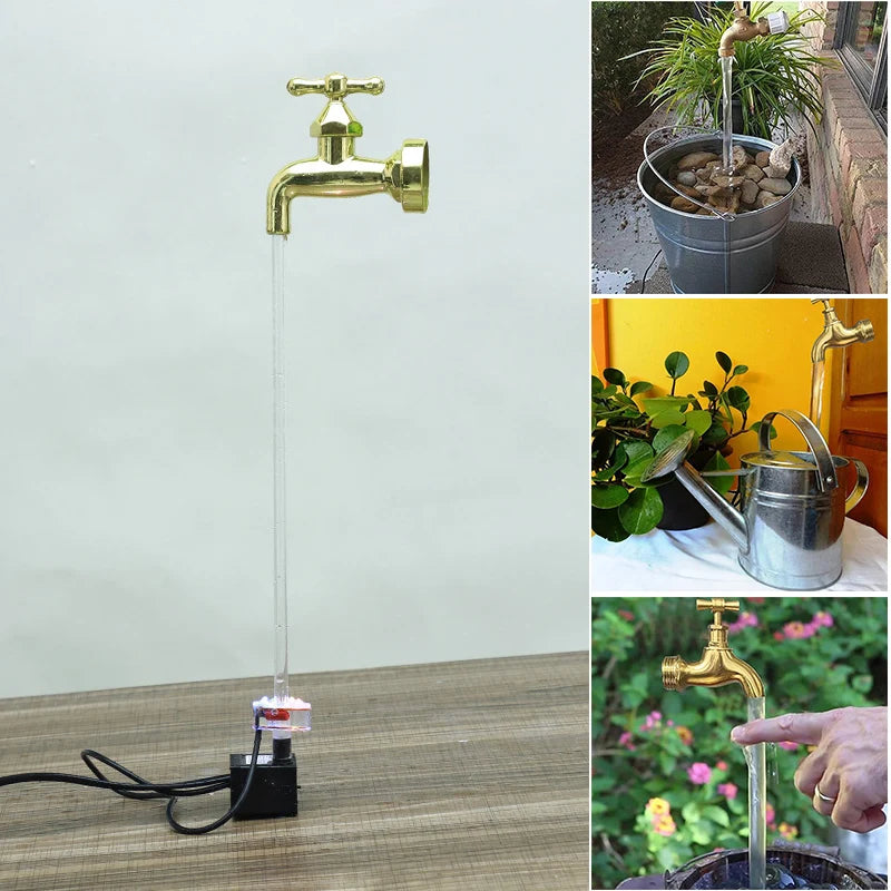 Floating Faucet Water Fountain Kit for Garden & Yard Decor - Invisible, Windproof