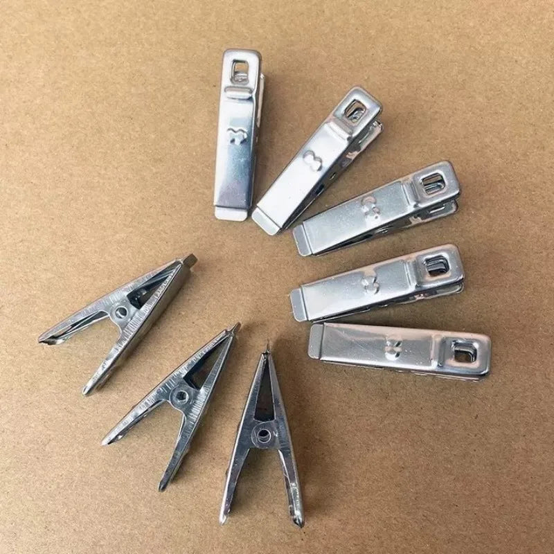 Stainless Steel Clothes Pins Set - Windproof Laundry Clips, Multi-Use Clothespins