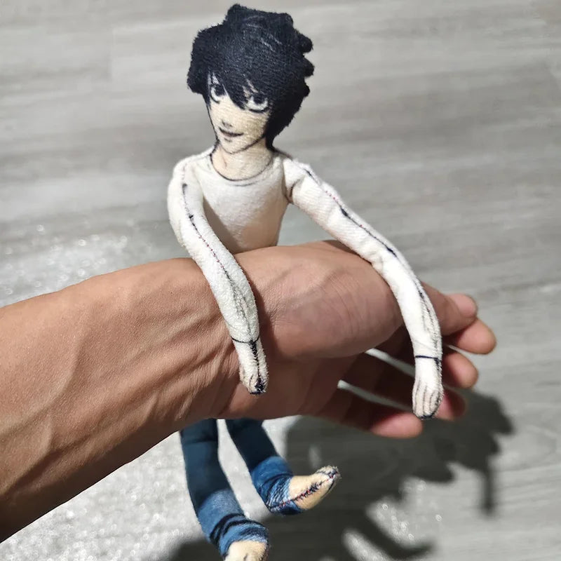 Anime Death Note L Cosplay Plush Doll - Flexible 28cm Stuffed Toy for Decoration & Gifts