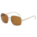 Unisex Retro Square & Round Metal Sunglasses with Sun Protection - Large Frame