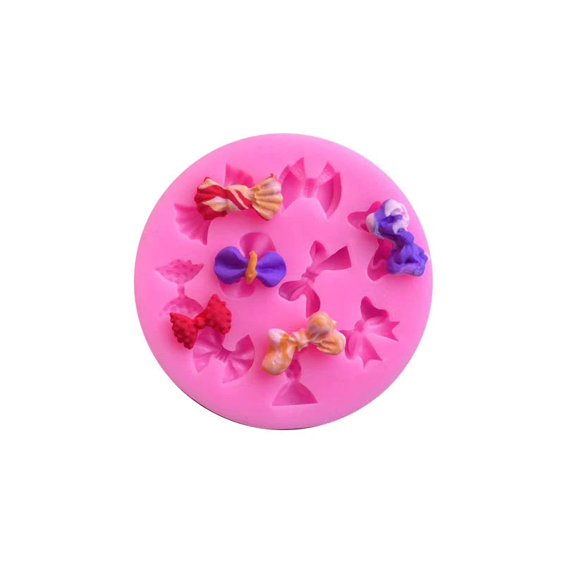 Mini Silicone Bowknot Fondant Molds for Cake Decorating Candy Chocolate