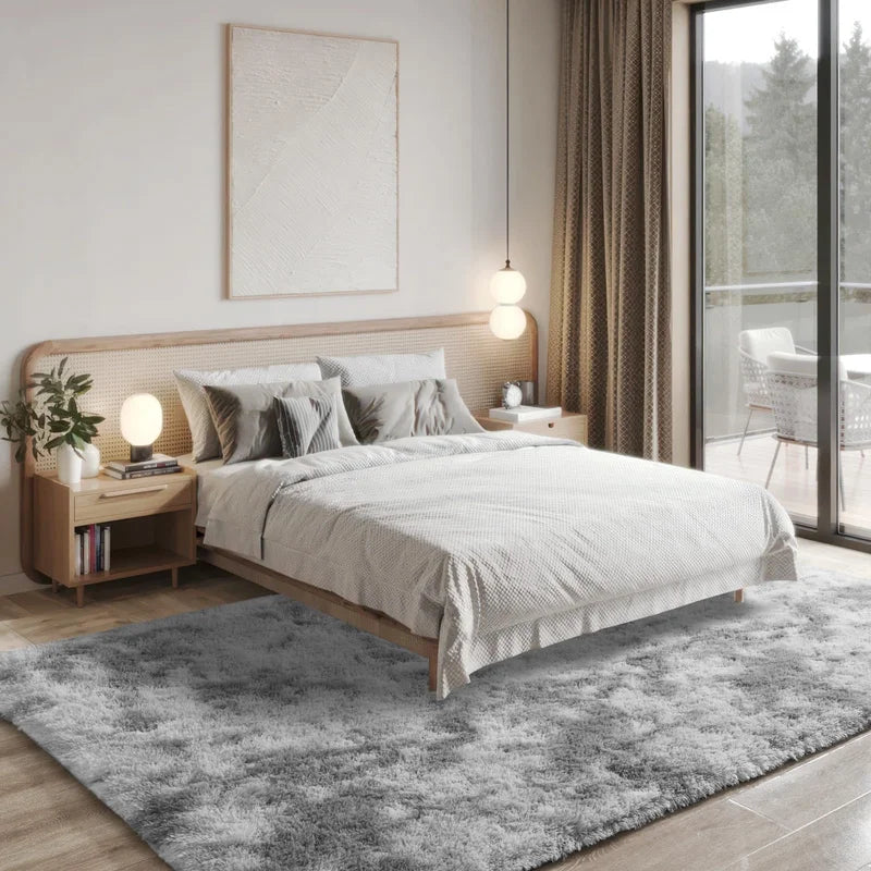 Shaggy Indoor Area Rug - Non-Slip Fluffy Carpet for Living Room & Bedroom