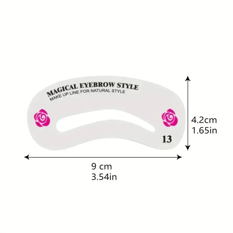 24 Styles Eyebrow Templates Set - Shaping Mold Makeup Tool Kit for Women