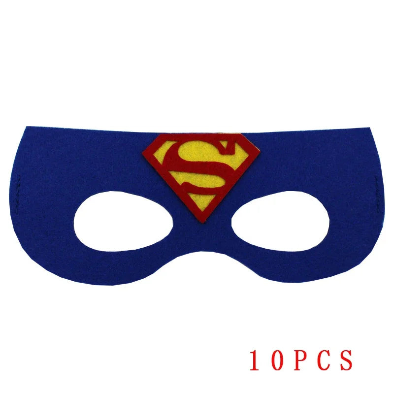 10 Pcs Halloween Superhero Masks Costume Set for Parties Cosplay & Gifts