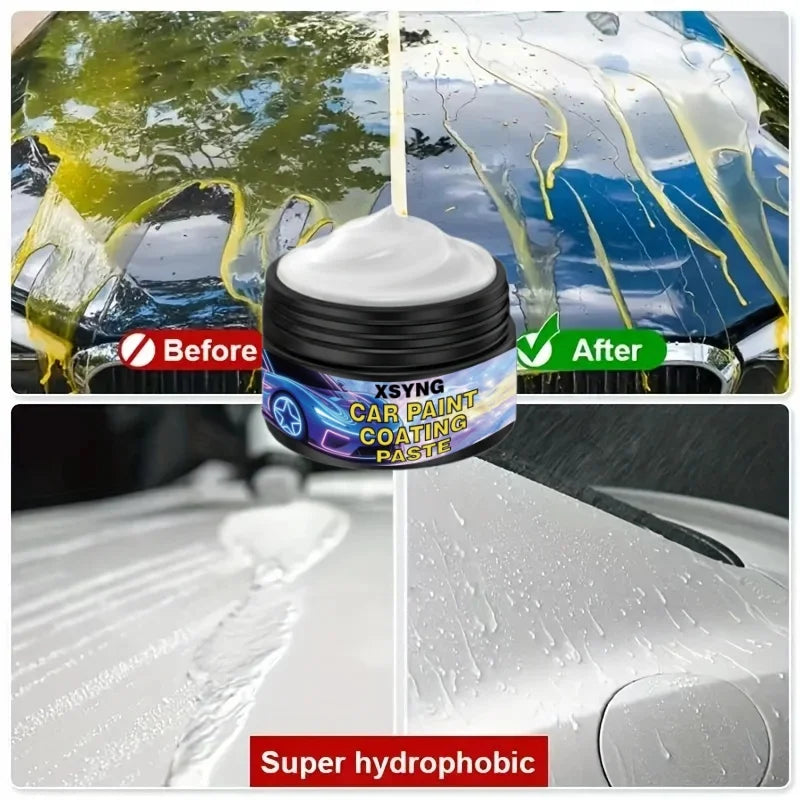 Car Wax Kit for Scratch Removal & Paint Protection - Gloss & Hydrophobic Coating