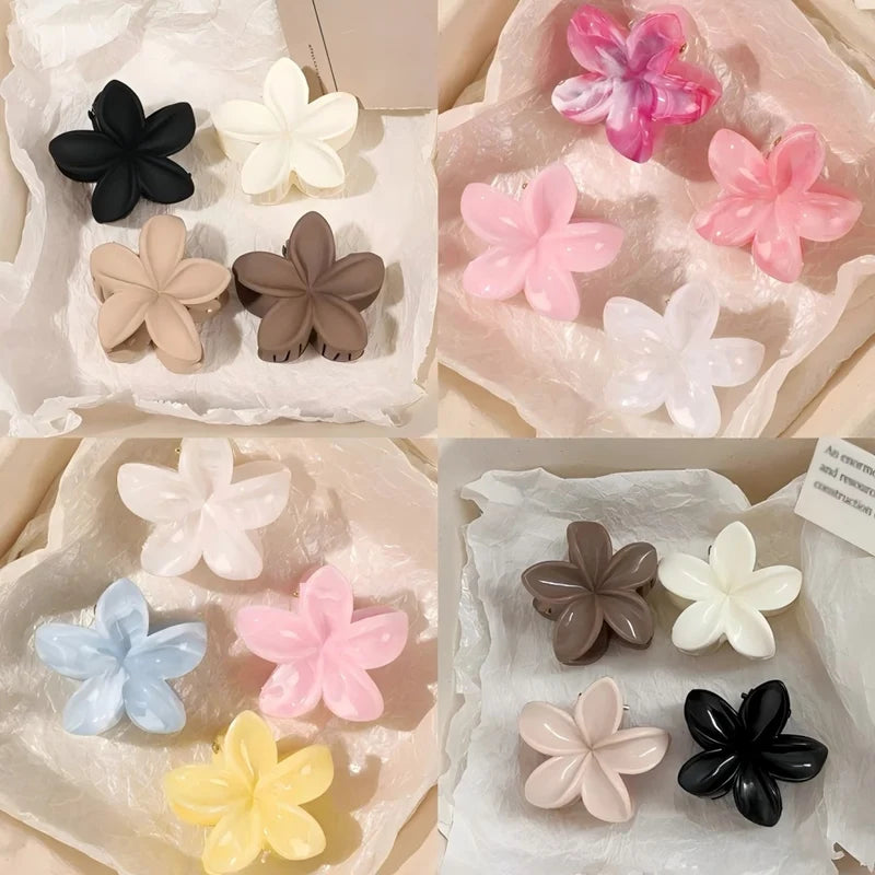 Multicolor Flower Hair Claw Clips for Women & Girls - Nonslip Fashion Hair Accessories