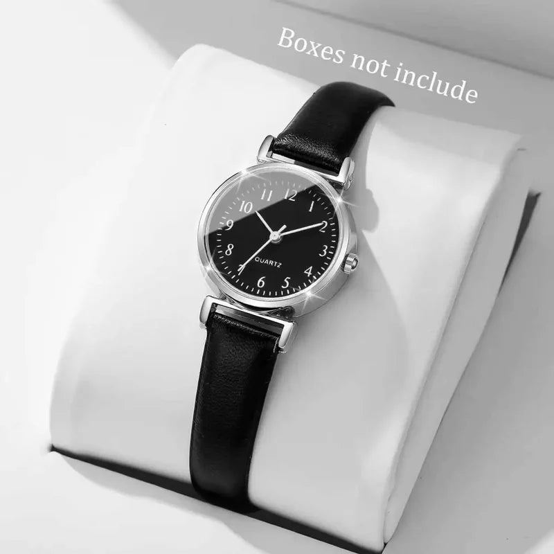 Fashion Women’s Leather Strap Quartz Watch Small Dial Multiple Colors