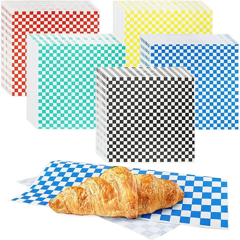 25Pcs Food Grade Wax Paper Food Wraps for Sandwiches, Bread & Fries