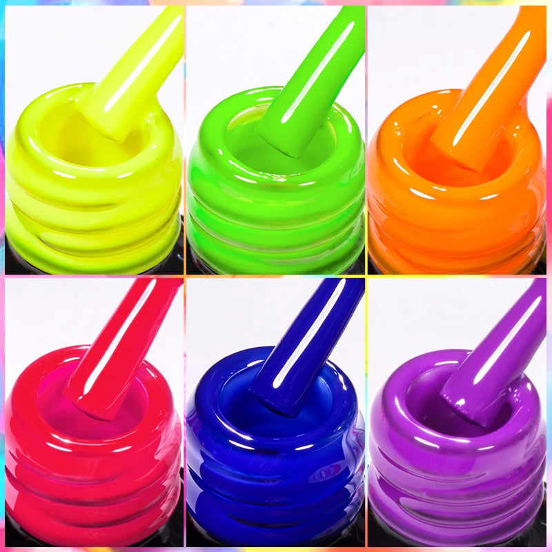 Fluorescent Neon Gel Nail Polish 7ml UV/LED Long Lasting Manicure Color
