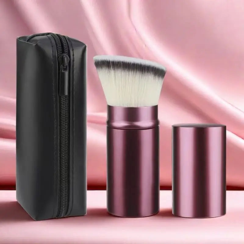 Travel Portable Makeup Brush Set with Storage Bag - Cosmetic Tools for On-the-Go Beauty