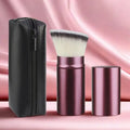 Travel Portable Makeup Brush Set with Storage Bag - Cosmetic Tools for On-the-Go Beauty