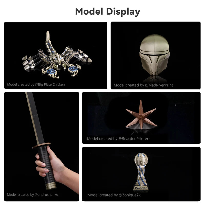 PLA Metal Filament 1.75mm Impact-Resist Metallic Texture for 3D Printing