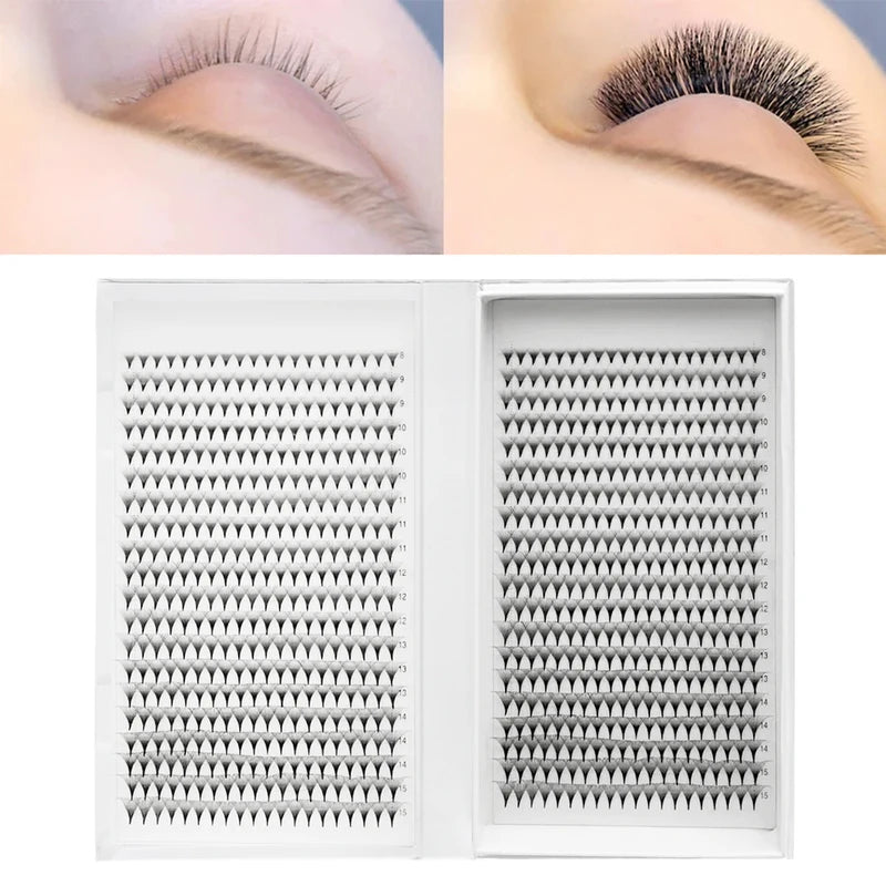 800/1600 Fans Premade Volume Eyelash Fans with Sharp Pointed Base for Russian Volume Eyelash Extensions