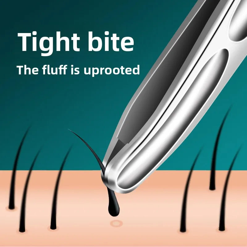 Stainless Steel Eyebrow Tweezers with Rounded Tips for Safe Grooming - Multiple Colors