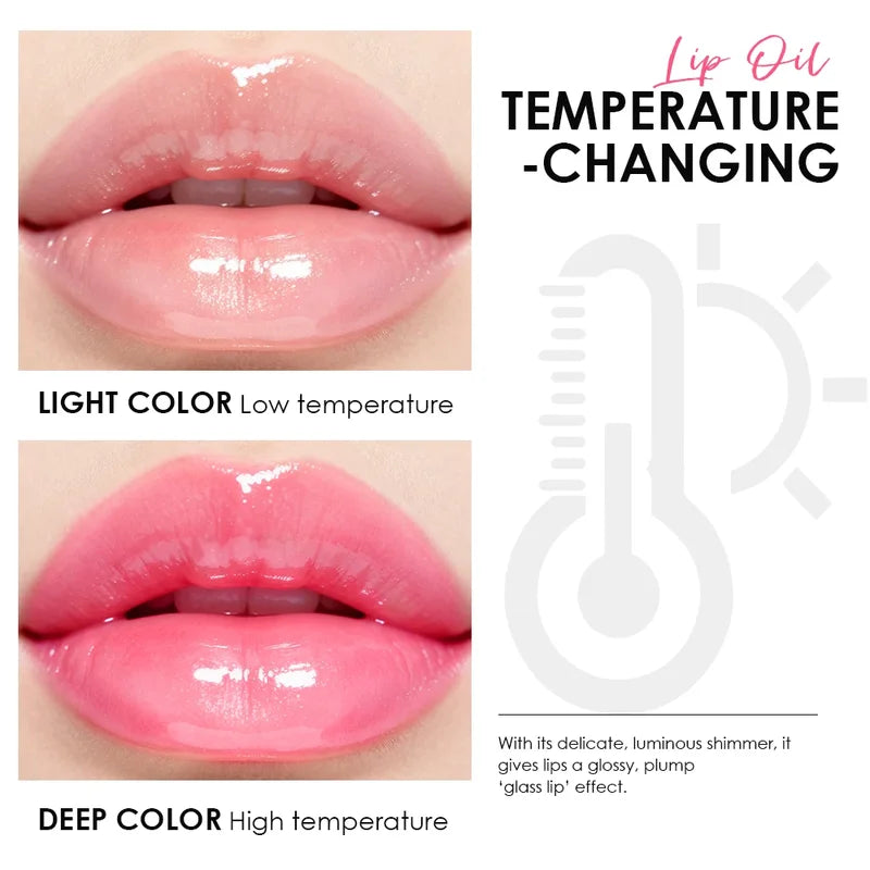 Kawaii Bear Lip Gloss Oil, Natural Color Changing, Plump & Glossy Lips