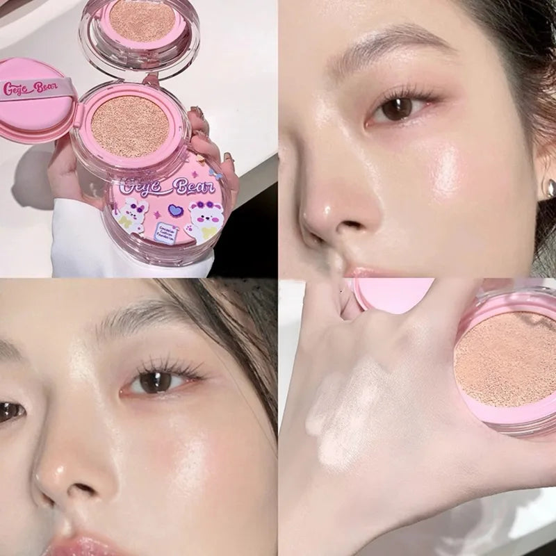 Long-Lasting Brightening CC Cushion Foundation with High Coverage Moisturizing BB Cream