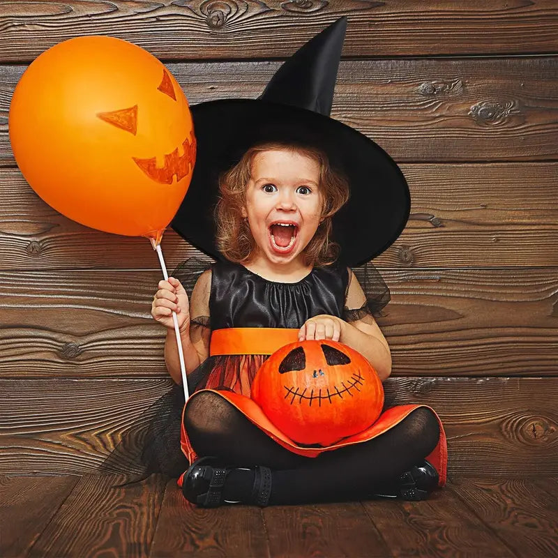 12 Pack Halloween Witch Hat Costume Accessories - Black, Collapsible & Durable