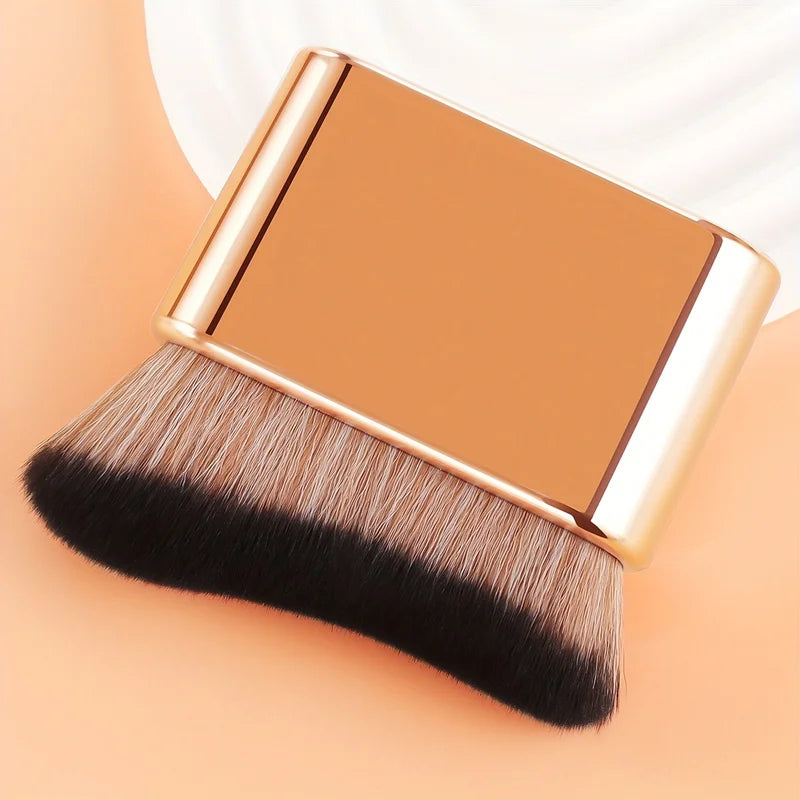 Wave Contour Makeup Brush - Foundation Application, Nylon Bristles, ABS Handle