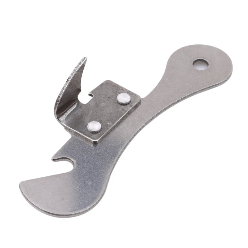 Stainless Steel Can Opener - Manual Jar and Tin Opener with Safety Side Cut