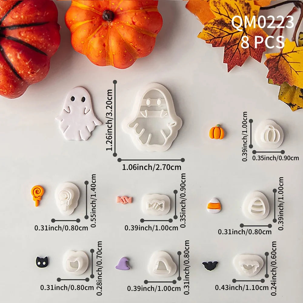 Halloween Ghost Polymer Clay Cutter Mold for DIY Mini Decorations & Earrings