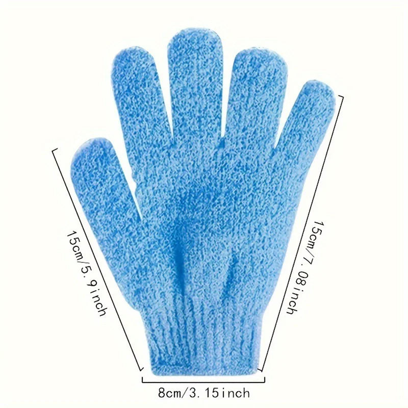 2pcs Exfoliating Bath Mitt Gloves for Body Scrubbing and Massage