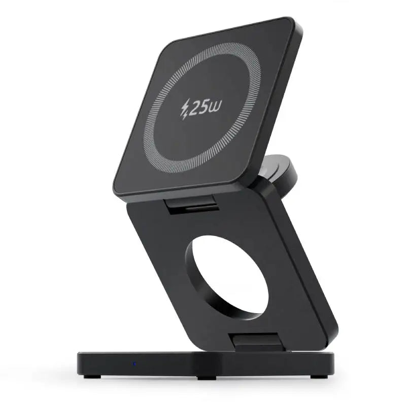 Foldable 3-in-1 Magnetic Wireless Charging Station for iPhone, AirPods & Smartwatch