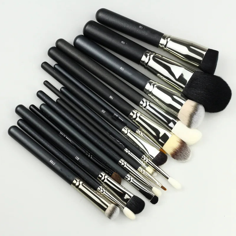 Premium Makeup Brushes Set for Face Eyeshadow Contouring - Animal Hair, Wooden Handle