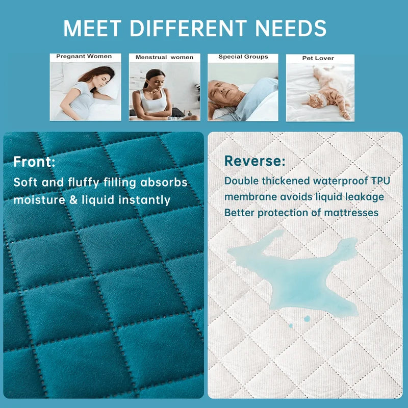 Waterproof Mattress Protector Fitted Sheet - Soft Breathable 3D Air Fabric