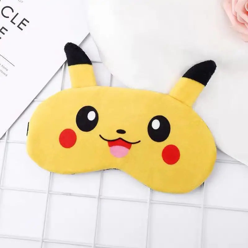 Cute Pikachu Sleep Mask for Men Women - Relaxing Eye Cover Blindfold for Nap Travel