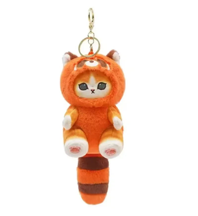 Kawaii Cartoon Shark Cat Keychain Pendant - Cross-Dressing Doll Backpack Decor Toys