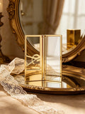 Gold Portable Folding Makeup Mirror Compact for Touch-Ups, Holiday Gift