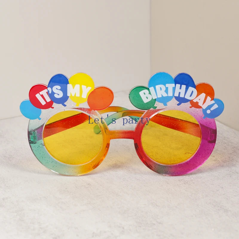 Colorful It's My Birthday Eyeglasses Props for Party Photography