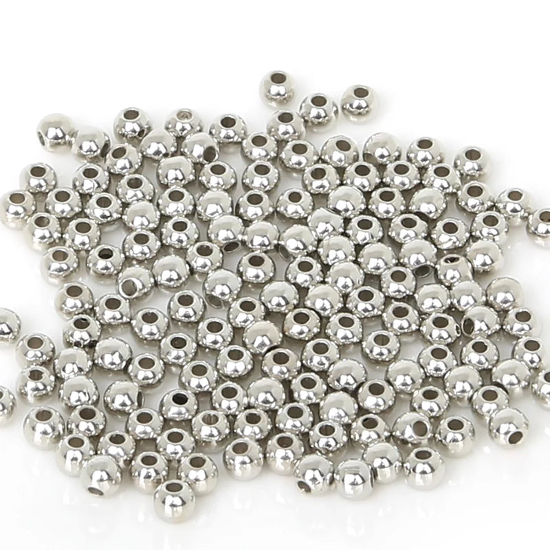 Assorted Round Bead Spacer Set for Jewelry Making - Gold & Silver Finish