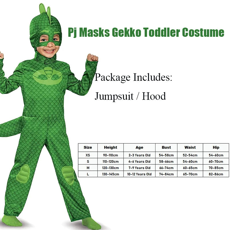 Children's Anime Hero Cosplay Pajama Set with Mask for Kids and Teens