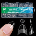 600PCS French False Nail Tips - Almond Square Acrylic Press-On Manicure Set