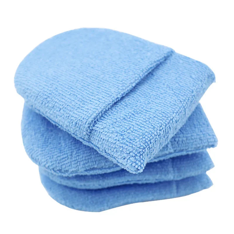 Microfiber Car Wax Applicator Mitts Set - Soft Foam Polishing Sponges for Vehicle Cleaning