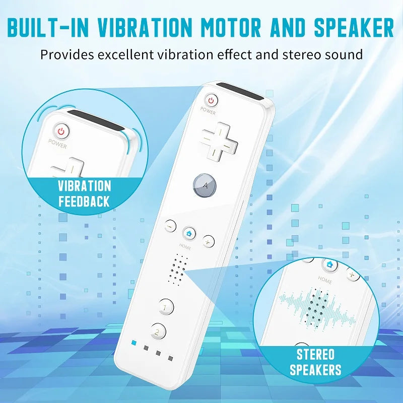 2-in-1 Wireless Wii Controller Set with Motion Plus & Silicone Case
