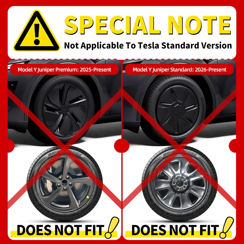4PCS Wheel Cover Hubcaps for Tesla Model Y 2020-2024 20 Inch Full Cover Replacement