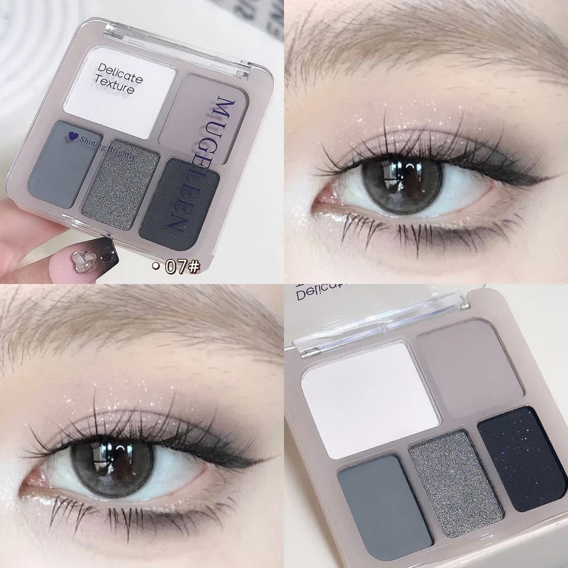 Colorful Eye Shadow Palette with Matte and Glitter Shades for Creative Makeup