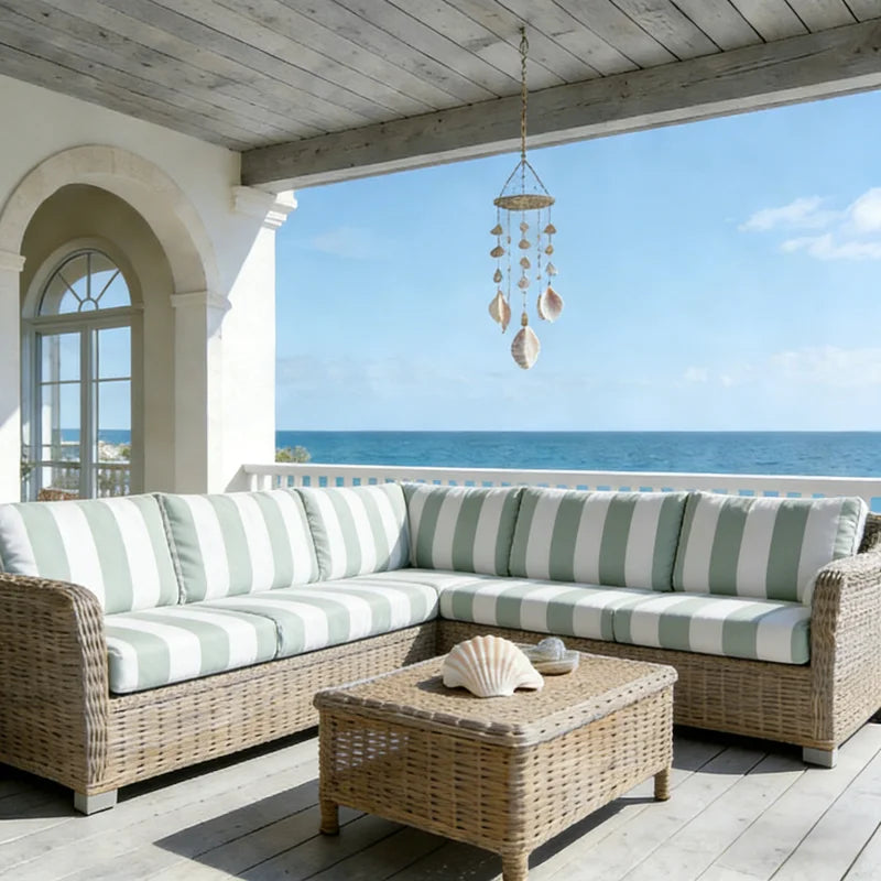 Elastic Sofa Cover for L-Shaped Couches - Floral Print, Dust-Resistant, Removable & Adjustable