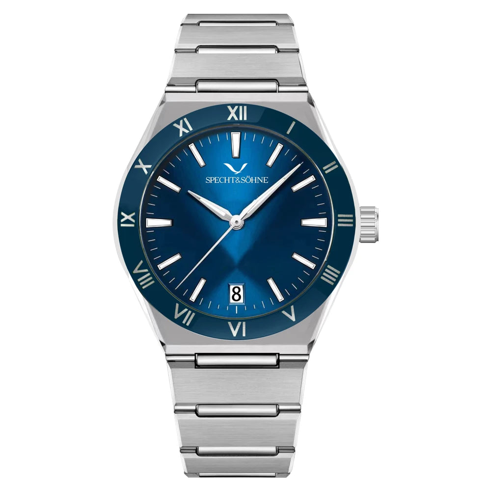 Men's Quartz Wristwatch 38MM Waterproof Stainless Steel Watch for Men