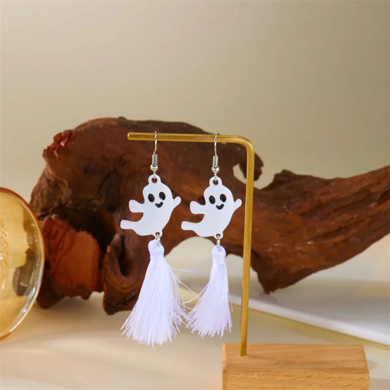 Halloween Ghost Earrings Cartoon Luminous Stud Earrings for Women Party Jewelry