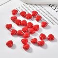 Red Heart Beads for Jewelry Making - 10pcs Resin DIY Necklace Earrings Bracelets