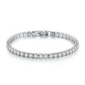 Women's Zirconia Tennis Bracelet Crystal Charm Thin Chain Wedding Jewelry