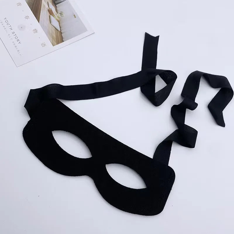 Halloween Half Mask Bandit Ninja Eye Mask Costume for Party Cosplay